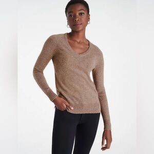 Ann Taylor V-Neck Sweater - Tan